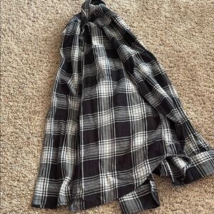 Black and White Plaid Flannel